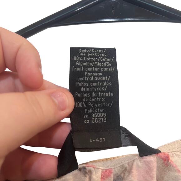 Calvin Klein Jeans Short Sleeve Cinched Waist Printed Blouse Casual Top Size XL - Picture 4 of 4